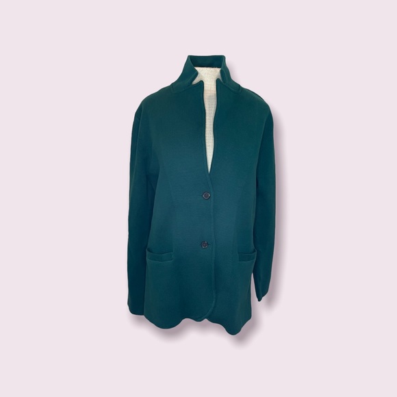 NWT! J Crew Women’s Unstructured 2 Button Green Blazer Size L